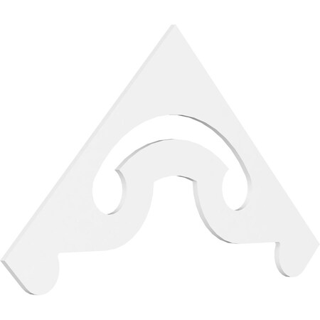 Ekena Millwork Pitch Northwest Architectural Grade PVC Gable Pediment, 72"W x 36"H x 1"P (12/12) GPP072X036X100NOR